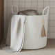 Cesto portaoggetti Vidaxx ø 40x35 cm cotone bianco