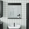 Specchio da bagno Vidaxx con mensola mountain 60x12x70 cm in legno massello nero