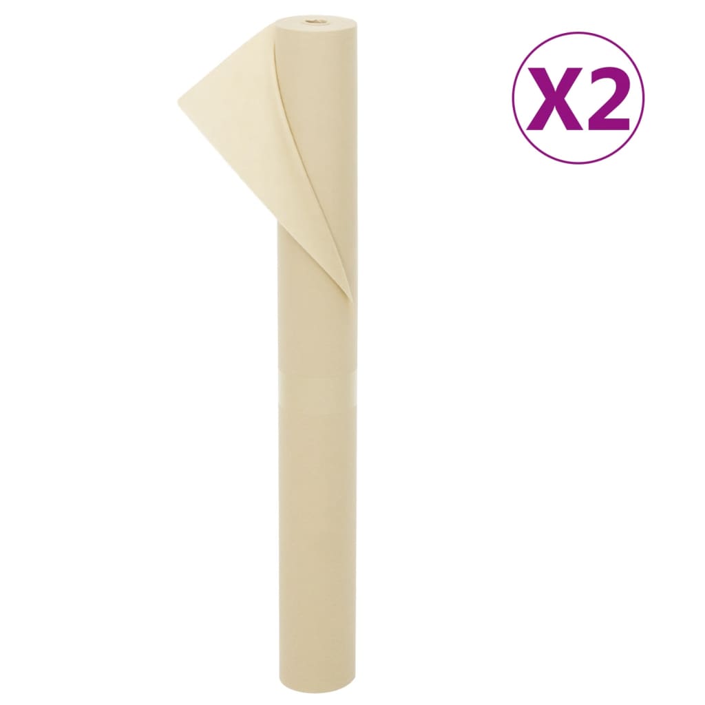 VidaXL panno in pile per piante 2 rotoli 70 g m² 10x1,6 m