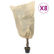 Copripiante Vidaxxl con cordoncino 8 pz 70 g m² 0,8x1,2 m
