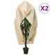 Vidaxxl cubre plantas con cremallera 2uds 70 g m² 3,93x3,5 m