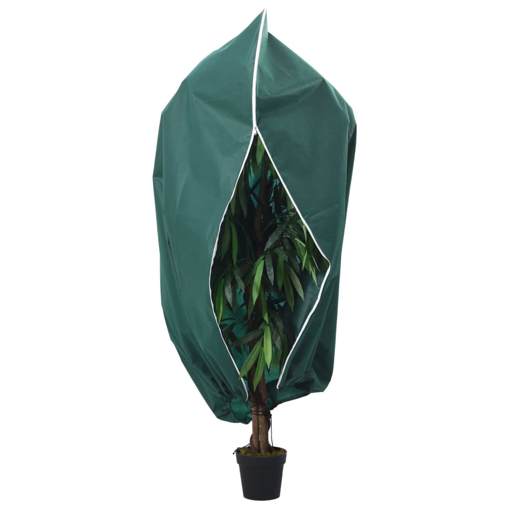 vidaxxl cubre plantas con cremallera 2uds 70 g m² 2,36x2 m
