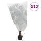 vidaxxl cubre plantas con cordón 12uds 70 g m² 0,8x1 m