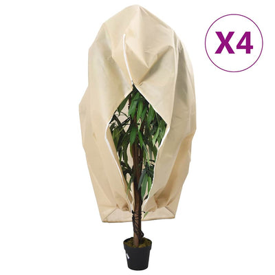 Vidaxxl cubre plantas con cremallera 4uds 70 g m² 3,93x3 m