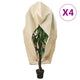 Vidaxxl cubre plantas con cremallera 4uds 70 g m² 3,93x3,5 m