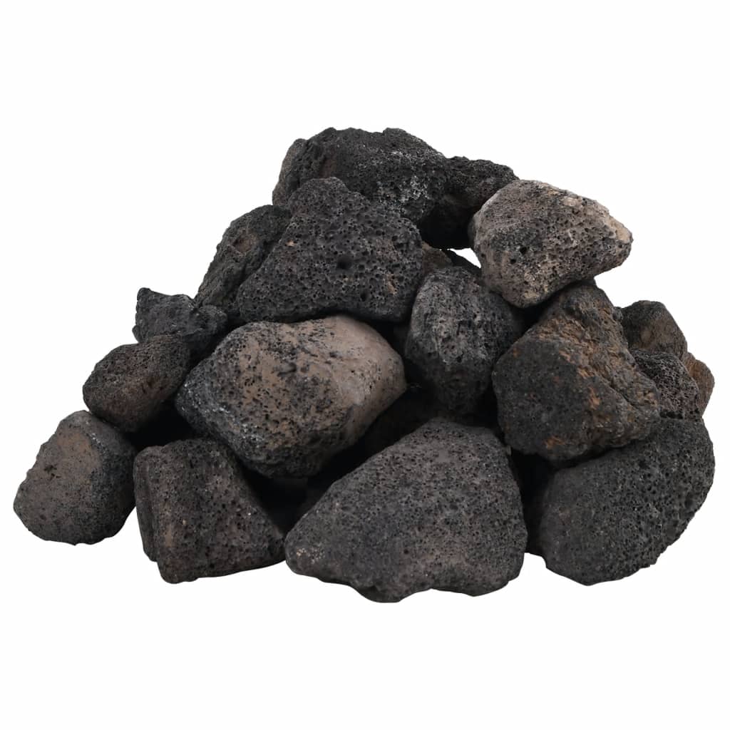 Vidaxl Lava pietre 25 kg 5-8 cm nero