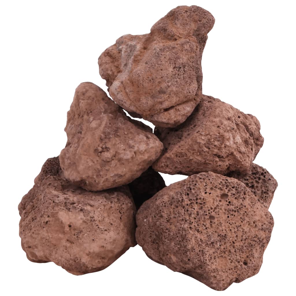 Vidaxl Lava Stones 10 kg 10-30 cm rojo