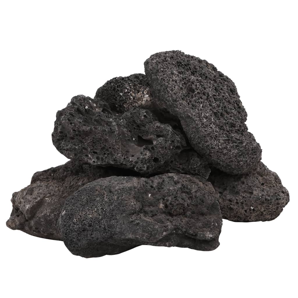 Vidaxl Lava Stones 25 kg 10-30 cm Negro