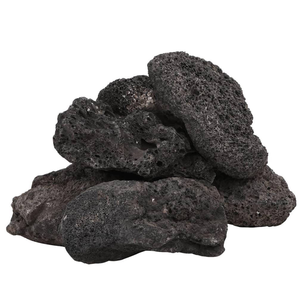 Vidaxl Lava pietre 25 kg 10-30 cm nero