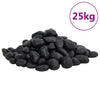 Vidaxl ciottoli lucidi 2-5 cm 25 kg neri