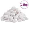 Guijarros vidaxl pulidos 2-5 cm 25 kg blanco
