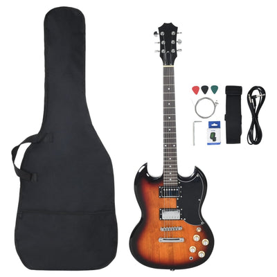 Guitarra Vidaxl para principiantes eléctricos con bolsa 4 4 39 Negro