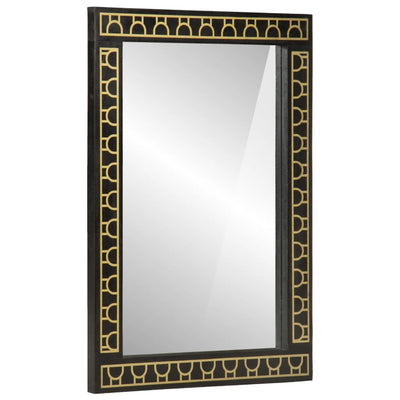 Specchio da bagno Vidaxx 50x70x2,5 cm in legno massello di mango e vetro