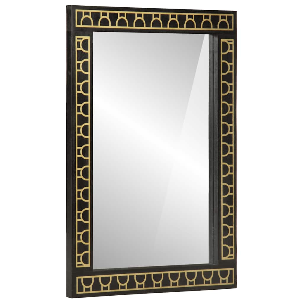 Specchio da bagno Vidaxx 50x70x2,5 cm in legno massello di mango e vetro
