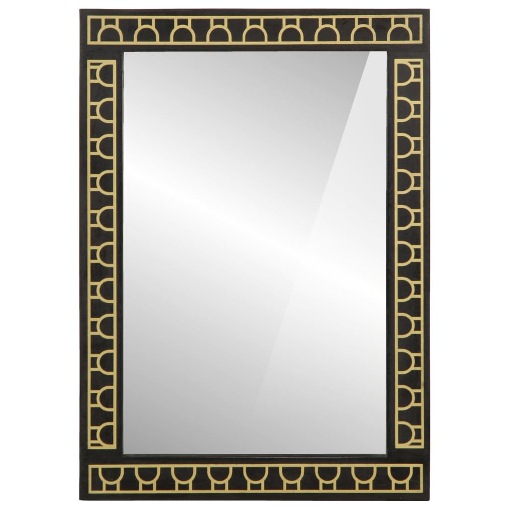 Specchio da bagno Vidaxx 50x70x2,5 cm in legno massello di mango e vetro