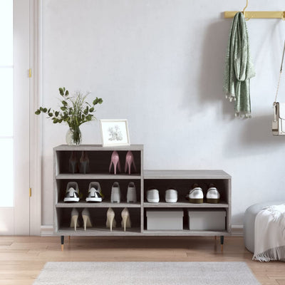 Vidaxl Cabinet da scarpe 102x36x60 cm Properpata Sonoma Grey