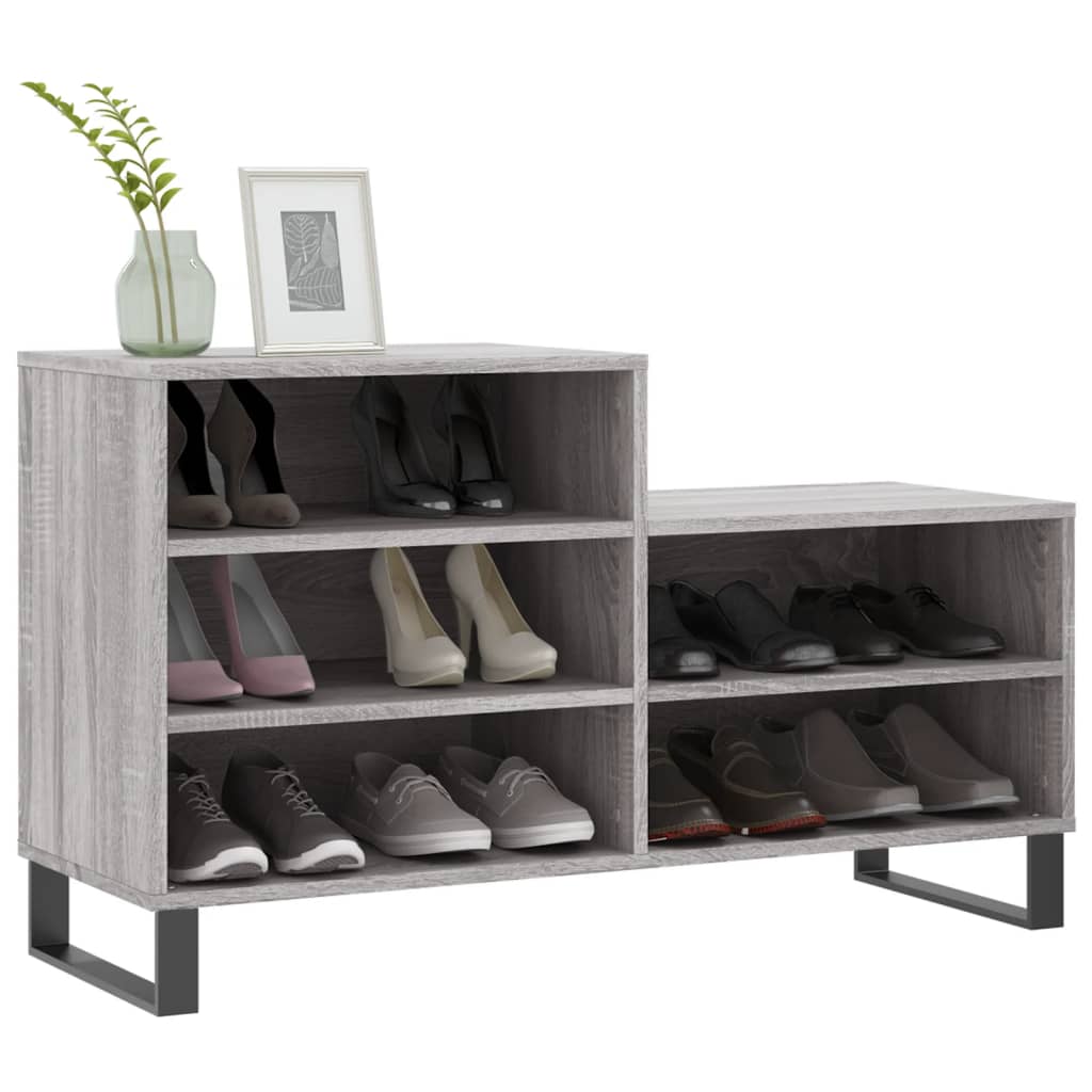 Vidaxl Cabinet da scarpe 102x36x60 cm Properpata Sonoma Grey