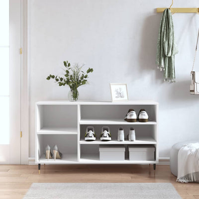 Vidaxl Cabinet da scarpe 102x36x60 cm Bianco in legno