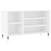 Vidaxl Cabinet da scarpe 102x36x60 cm Bianco lucido in legno trasformato