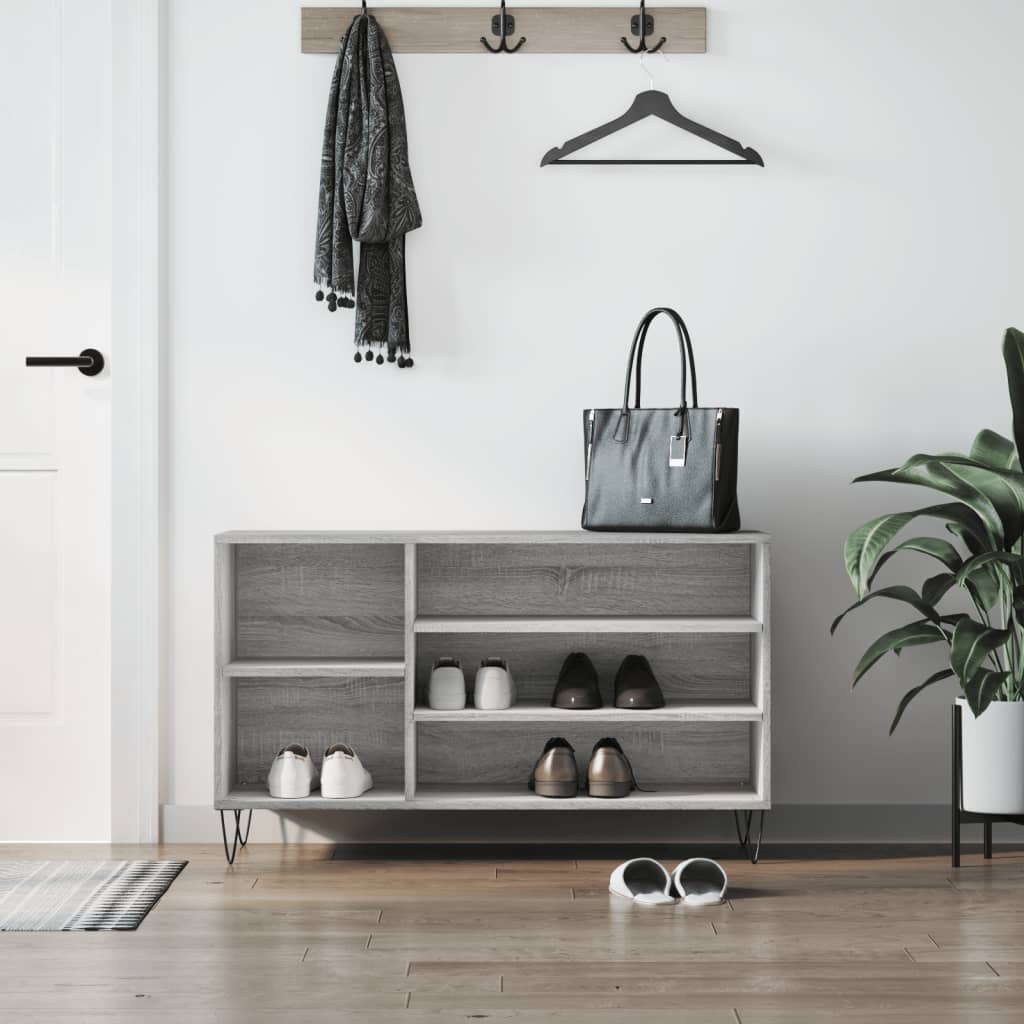 Vidaxl Cabinet da scarpe 102x36x60 cm Properpata Sonoma Grey