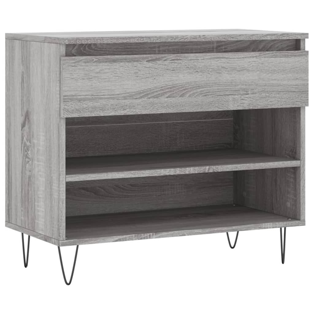 VidaXL zapatero 70x36x60 cm madera contrachapada gris sonoma