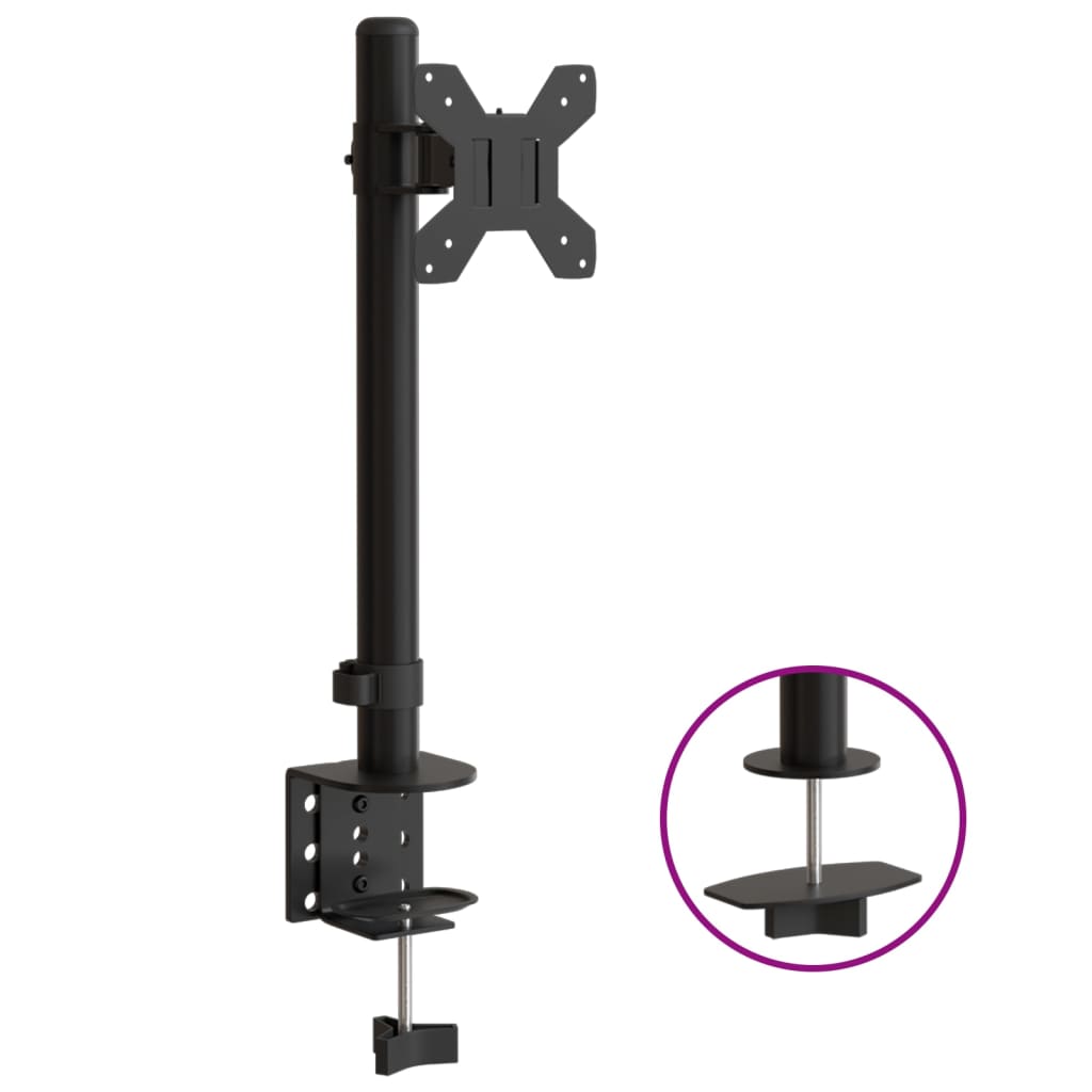 Staffa Vidaxl Monitor Vesa 75 100 mm Acciaio nero