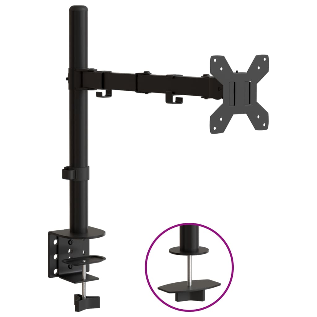 Staffa Vidaxl Monitor Vesa 75 100 mm Acciaio nero