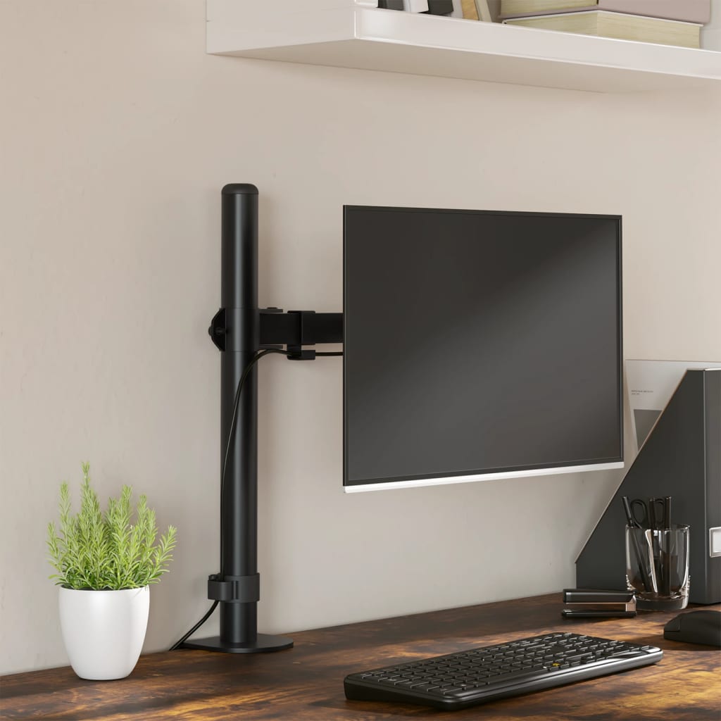 Soporte de monitor Vidaxl VESA 75 100 mm de acero negro