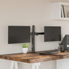 Vidaxl Monitor Standard Double Vesa 75 100 mm in acciaio nero