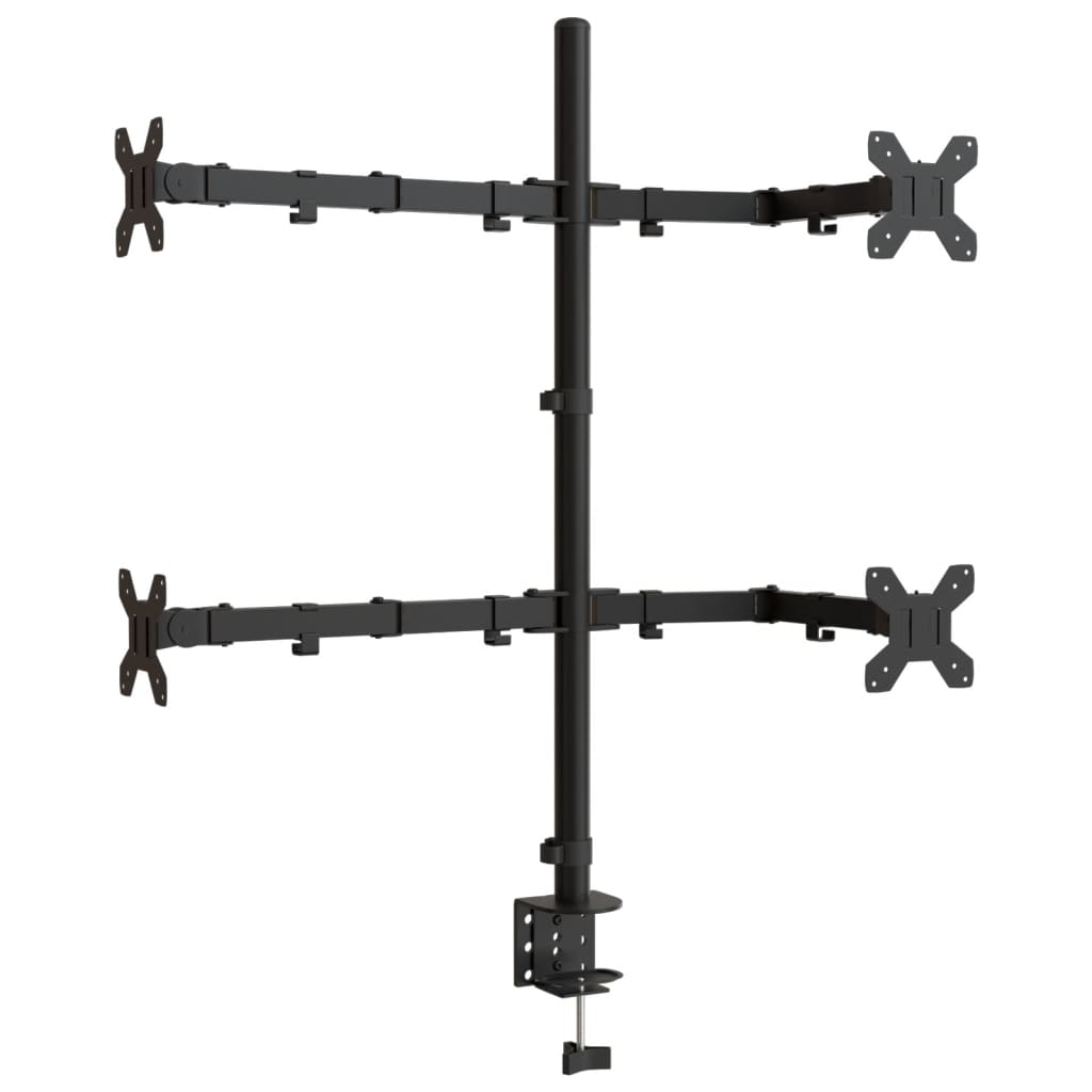 Staffa Vidaxl Monitor Vesa 75 100 mm Acciaio nero