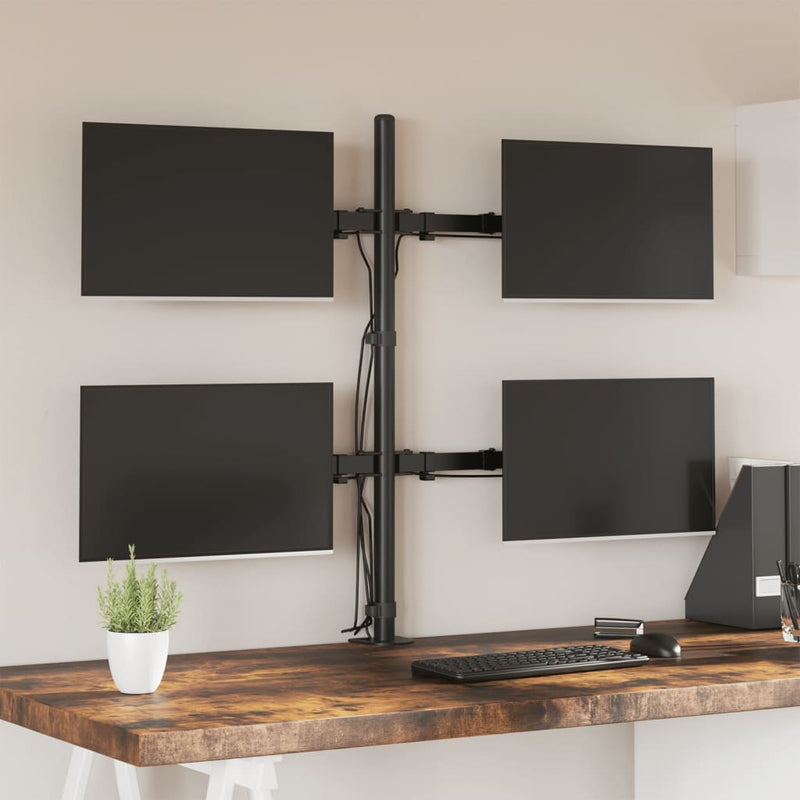 Staffa Vidaxl Monitor Vesa 75 100 mm Acciaio nero