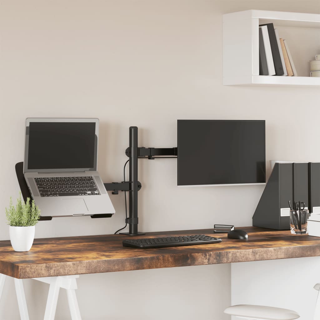 Staffa Vidaxl Monitor Vesa 75 100 mm Acciaio nero