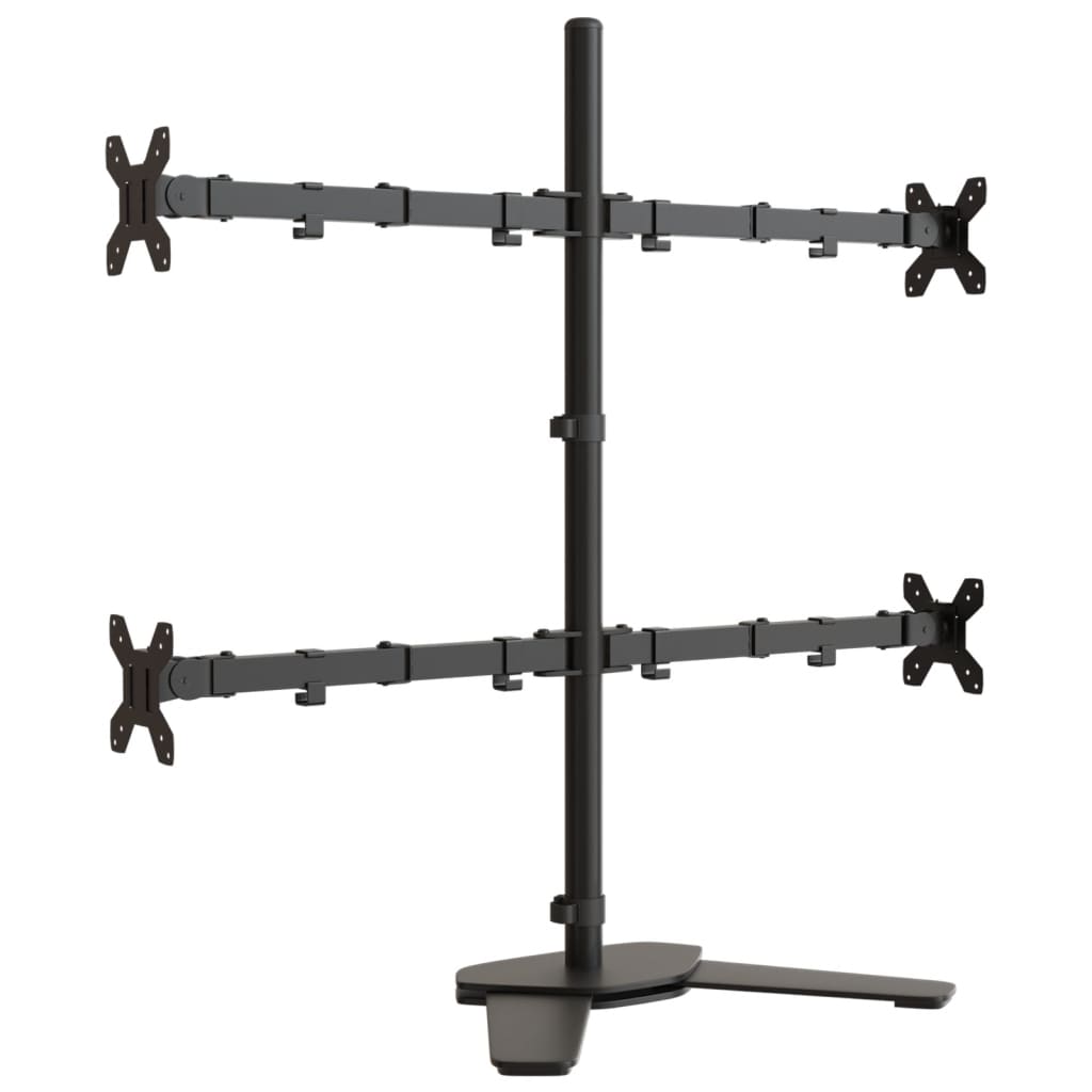 Staffa Vidaxl Monitor Vesa 75 100 mm Acciaio nero