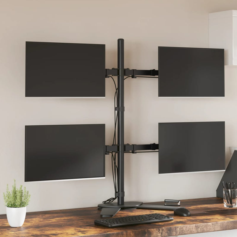Staffa Vidaxl Monitor Vesa 75 100 mm Acciaio nero