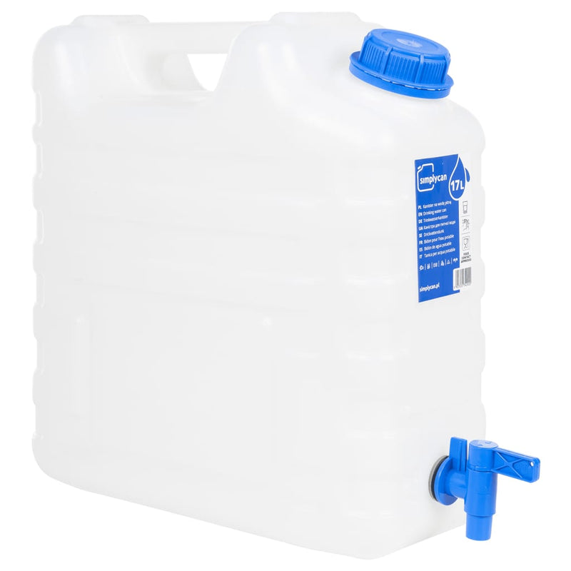 Serbatoio d'acqua Vidaxl con tocco 15 l di plastica trasparente