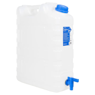 Vidaxl Tank de agua con grifo de 20 L de plástico transparente