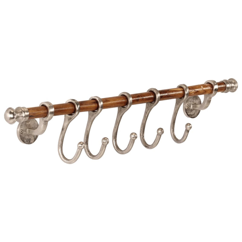 Vidaxl Wall Coat Rack 75x15 cm de aluminio