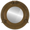 Vidaxl wandspiegel patrijspoort ø30 cm aluminium en glas