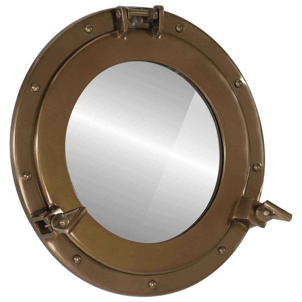 Vidaxx espejo de pared ojo de buey ø38 cm aluminio y vidrio