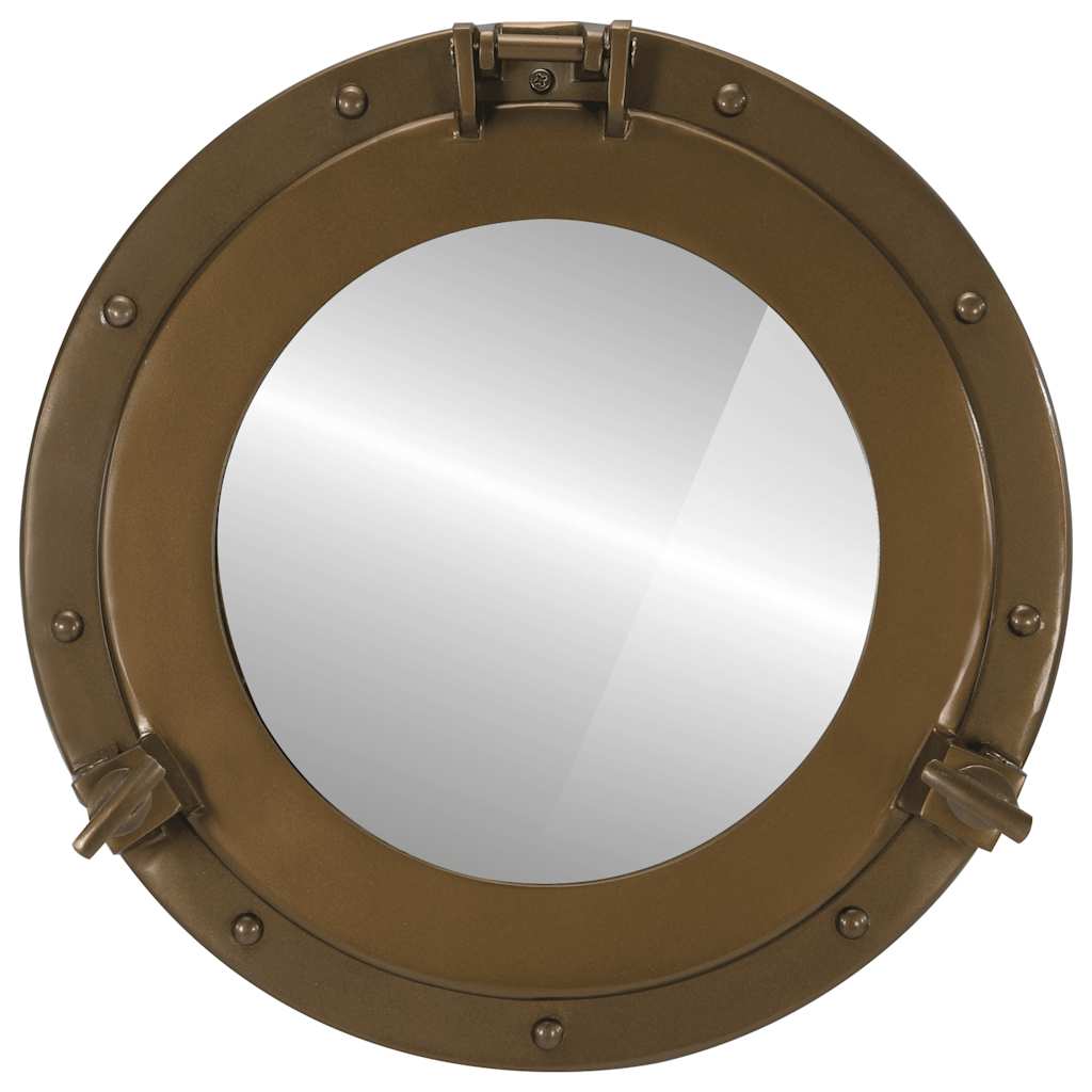 Vidaxx espejo de pared ojo de buey ø38 cm aluminio y vidrio