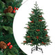 Vidaxl Kunstkerstboom with hinges pine cones and berries 120 cm
