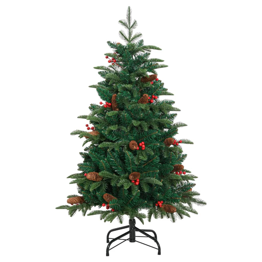 Vidaxl Kunstkerstboom con pini e bacche di cardini 120 cm