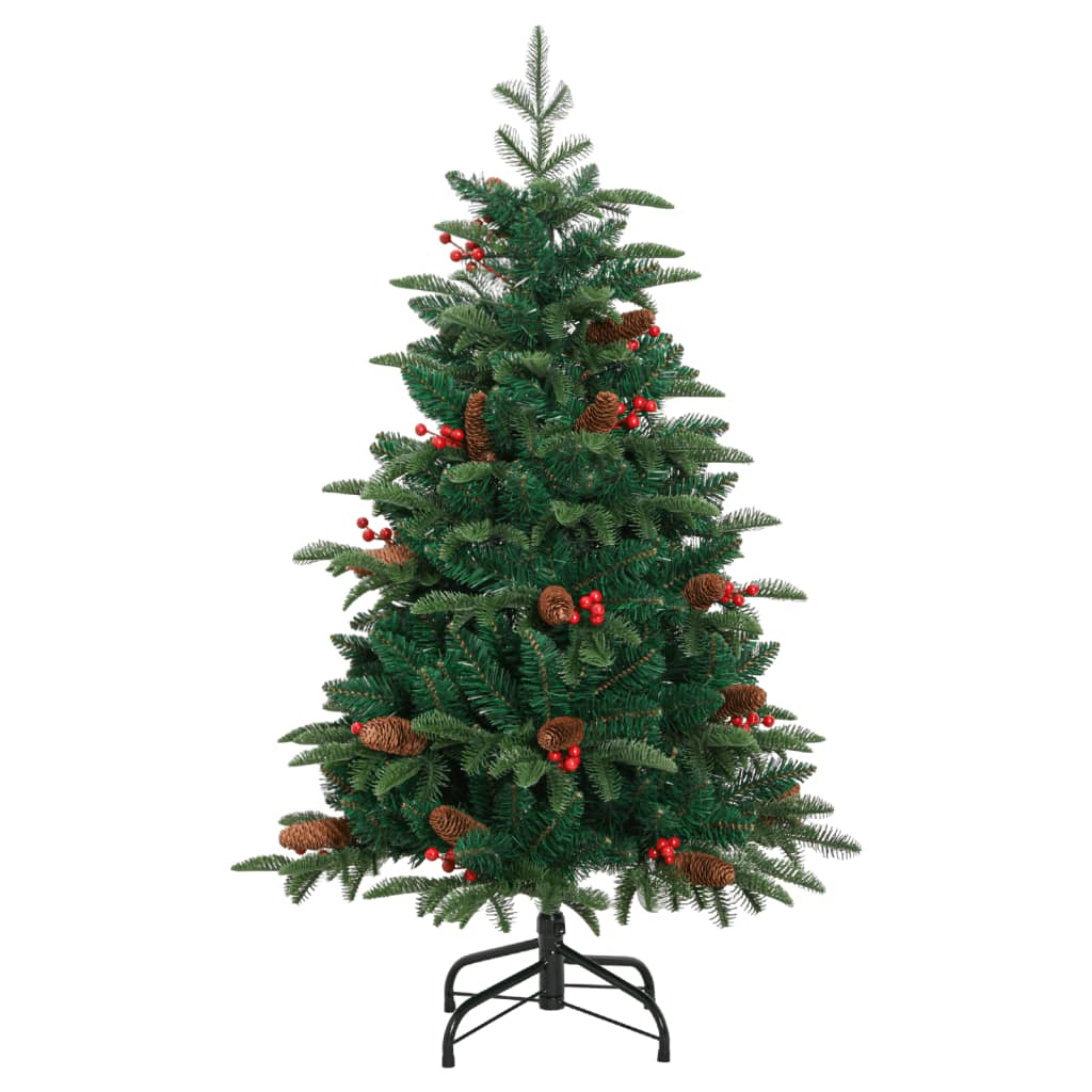 Vidaxl Kunstkerstboom con pini da cardini e bacche 150 cm