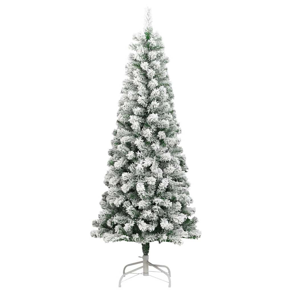 Vidaxx albero di Natale artificiale con cerniere e neve 180 cm