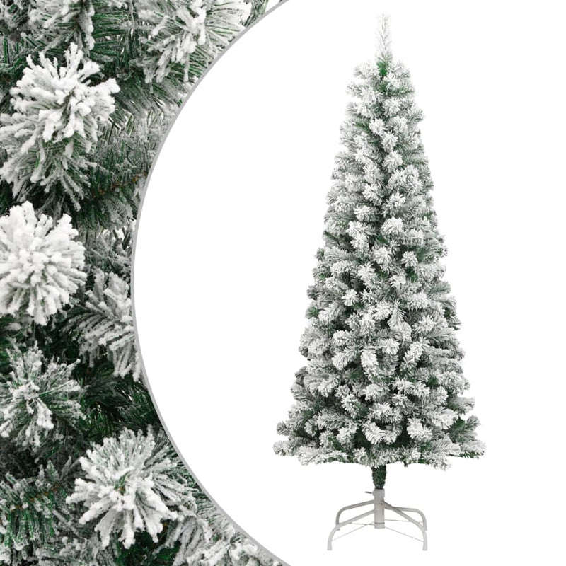 Vidaxl Kunstkerstboom con bisagras y nieve de 210 cm