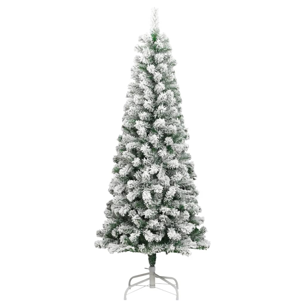 Vidaxl Kunstkerstboom con bisagras y nieve de 210 cm