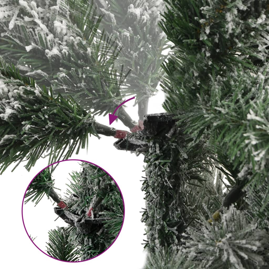 Vidaxl Kunstkerstboom con bisagras y nieve de 210 cm