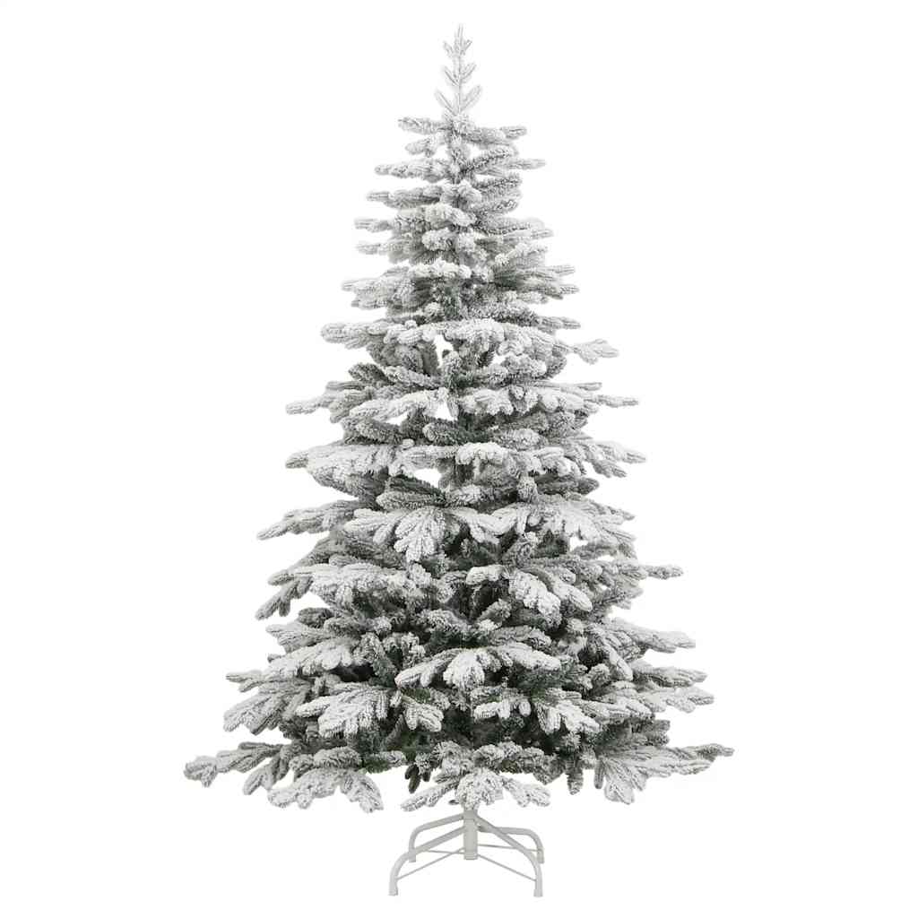 Vidaxx albero di Natale artificiale con cerniere e neve 180 cm