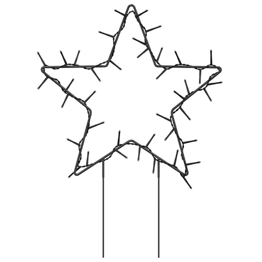 Vidaxl Christmas Lights Star 3 St con perni di terra 50 LED 29 cm