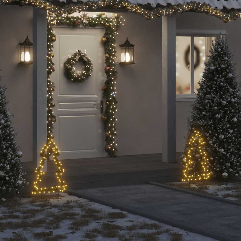 Vidaxl Iluminación de Navidad Árbol de Navidad con alfileres de tierra 80 LED 60 cm